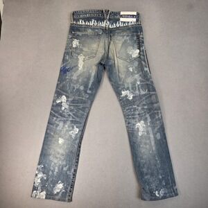 Fragment Design x Vanquish Distressed Light Blue Denim Mens 30x30 Japan